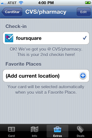 CardStar for iPhone in 2010 – Extras