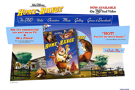 Home on the Range flash website in 2004